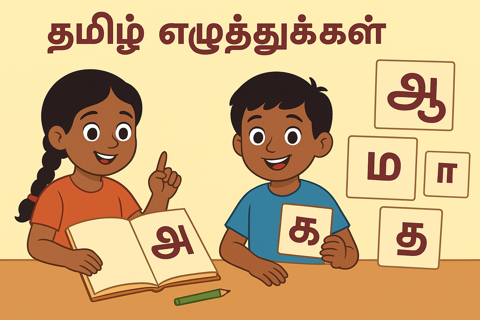 தமிழ் எழுத்துக்கள் எழுதும் பயிற்சி